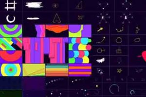 FCPX插件-100个创意动态线条图形元素动画 Shape Elements Pack