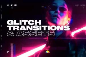 PR脚本-500组画面损坏故障干扰毛刺效果文字标题取景器取景框VHS色散毛刺抖动转场预设 Glitch Transitions （MYFX 3.0.2）