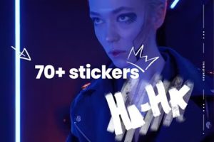 FCPX插件-70个手绘动态卡通图形贴纸元素动画 Animated Stickers Pack 支持M1M2
