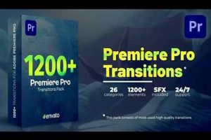 PR模板-1200个摄像机聚焦平移旋转失真数字信号损坏无缝视频转场预设 Transitions Pack