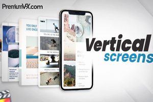 FCPX插件-40个竖屏社交媒体时尚海报多画面分屏排版预设 Vertical Screens