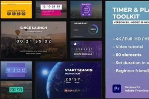 PR预设-60个倒数计时器倒计时计数器和播放器工具包 Timer & Player Toolkit