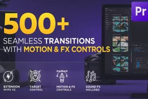 PR脚本-500个光学镜头失真模糊平铺色差缩放扭曲视频无缝转场预设 Seamless Transitions（MYFX 3.0.2）