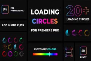 PR预设-21个圆圈读取加载等待图形循环动画 Loading Circles Animation Pack