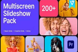 PR脚本-200种创意视频分屏网格组合动画图文幻灯片多画面展示预设 Multiscreen Slideshow Pack v1.1 （ EasyEdit Viewer V3.2.0）