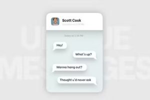 AE/PR模板-手机弹窗社交短信微信消息聊天界面文本对话气泡动画 Unique Messages