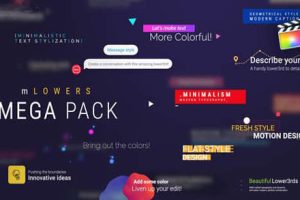 FCPX插件-131组精美现代设计人名字幕条文字标题动画预设+使用教程  mLowers Mega Pack