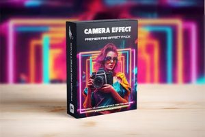 PR模板-15组创意摄像机取景框闪光灯拍照转场过渡动画 Camera Click Flash Transition