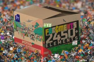 AE脚本/PR预设-2450组二维手绘卡通图标场景MG动画素材合集包 Fragments For Premiere Pro （Motion Bro 4）