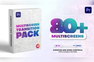 PR预设-84种视频动态分屏转场多屏拼贴多画面组合效果展示 Multiscreen Transitions Multiscreen Pack