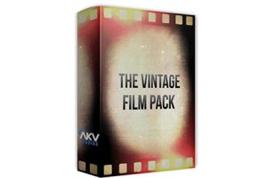 视频素材-50组复古老电影胶片刮痕边框污渍噪波闪烁涂鸦叠加动画素材（含音效） Vintage Film Pack