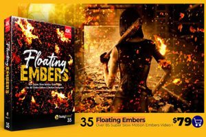 4K视频素材-88个真实火焰燃烧火花漂浮飞屑碎屑飞溅灰烬火星粒子特效动画 BBV35