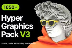 AE脚本-1650个时尚网络社交媒体LOGO标题图文排版设计背景动画 Hyper – Graphics Pack V3.0（ EasyEdit Viewer V3.2.0）