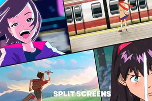 FCPX插件-50组卡通动漫标题背景MG动画转场全屏字幕动态图形合集包 Anime Collection