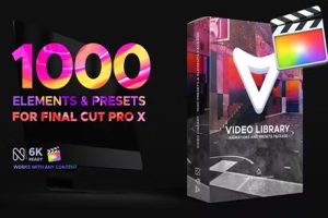 FCPX插件-1000种专业视频包装预设图形动画元素合集包 支持M1 Video Library – Final Cut Pro X