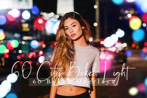 图片素材-60个城市旅拍夜景霓虹散景光斑光效耀斑叠加合成素材 60-City-Bokeh-Light-Overlays