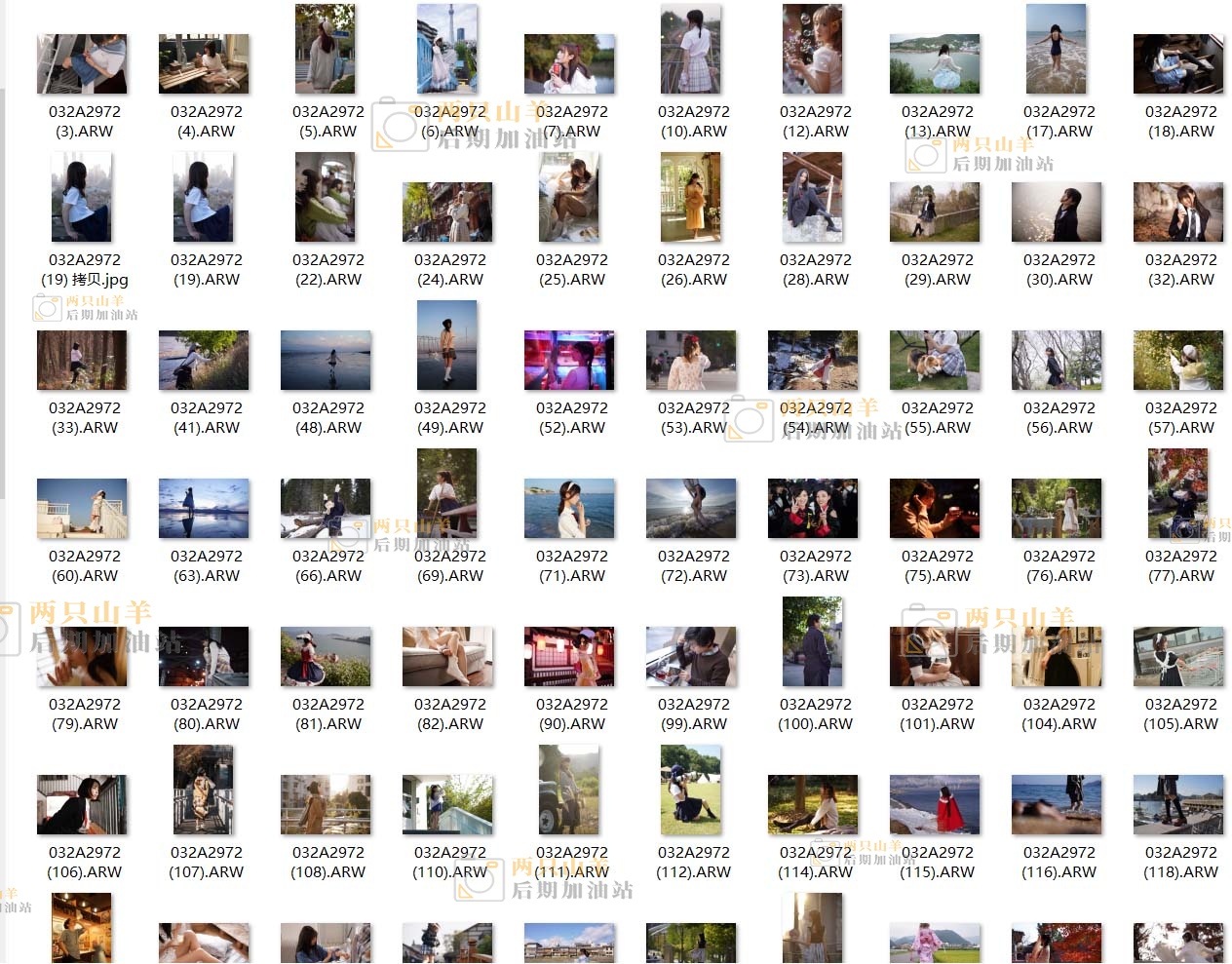 RAW原图- 74张适用于日系小清新文艺范调色练习RAW原图素材