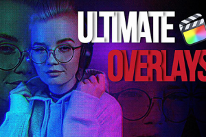 FCPX中文插件-40种创意视差光效半色调粒子复古漫画叠加棱镜视觉特效动画 Ultimate Overlays