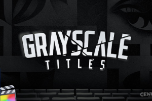 FCPX插件-36组时尚创意单色全屏文字标题图文排版动画 Grayscale Titles