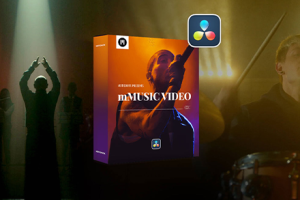 达芬奇中文插件-潮流欧美嘻哈音乐MV短视频宣传转场特效文字标题字幕光晕镜头运动预设 MotionVFX – mMusic Video