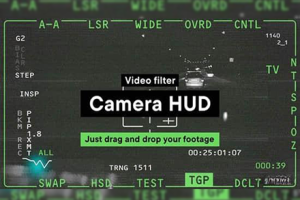 AE模板-摄像机录制界面取景框UI界面动画视频效果 Aerial Camera  Drone Target HUD
