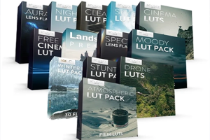 13套高级电影LUTs调色预设+4K镜头光晕光斑漏光视频素材 The Complete Filmmaking Bundle  LUTs & Lens Flares