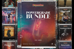 达芬奇复古电影质感胶片模拟色彩分级调色节点预设+中文字幕教程 Dopamine Frame – The Powergrade Bundle