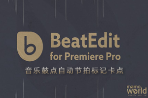 PR中文插件-音乐节奏鼓点自动剪辑插件 自动节拍打点标记动画 BeatEdit v2.2.004 脚本插件+视频教程