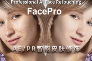 AE/PR中文插件-AI智能人脸皮肤修饰遮瑕美颜磨皮美白 FacePro v1.1.0  Win