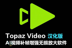 软件-AI视频无损放大增强修复软件 Topaz Video v1.3.1 中文汉化版