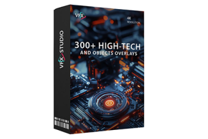 4K视频素材-高科技HUD动态图形霓虹叠加视频素材包 VfxStudio – 300+ High-Tech and Objects Overlays