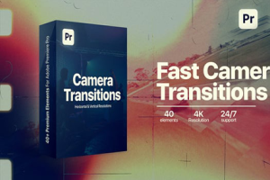 AE/PR模板-动感电影级镜头运动转场预设 Fast Camera Transitions