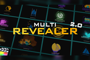 FCPX中文插件-74个酷炫光线故障艺术风格LOGO标志动画小片头 Multi Revealer 2.0