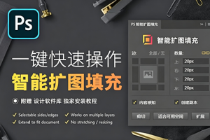PS中文插件-PS智能扩图填充插件来啦 一键扩展画面 支持WinMac