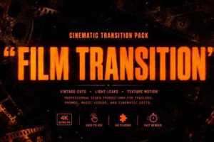 AE模板-经典电影风格的电影转场合集 Film Transition