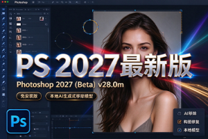 PS软件-Photoshop 2027 (Beta)v28.0m.3709免安装版+本地AI生成式移除模型